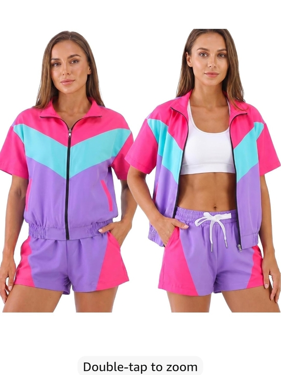 Pants - Vibrant Colorblock Active Set - Pink, Purple & Teal